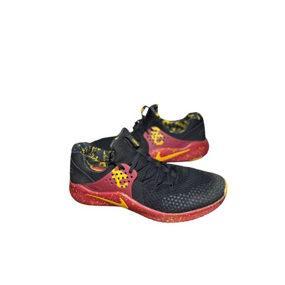 Nike USC Free run Black Red Yellow Speckled Training Shoe size 11.5 main image 6